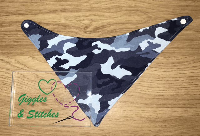 Blue Camouflage Bandana Bib