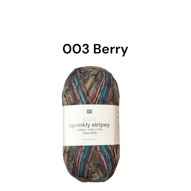Sprinkly Stripy sock yarn