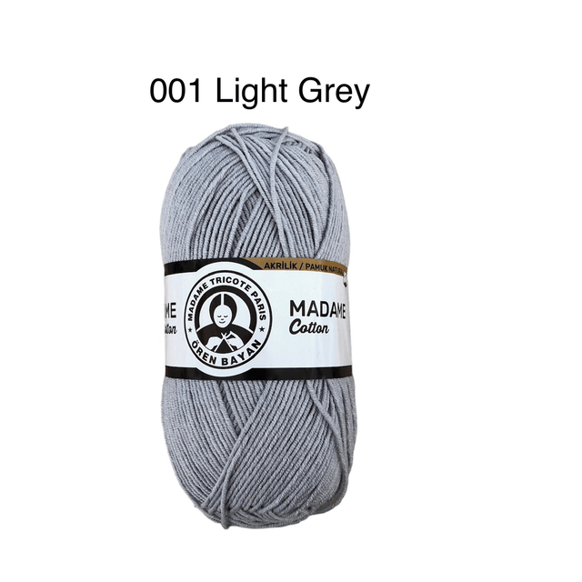 Madame Tricote Cotton DK - Greys & Black