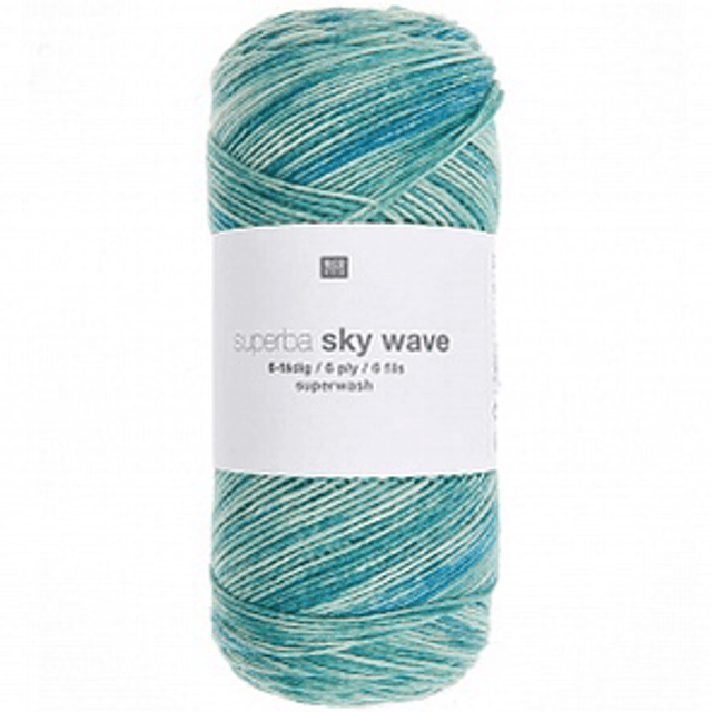 Rico Superba Skywave 6 Ply Sock Yarn