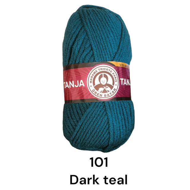 Madame Tricote Tanja bulky yarn - blues and greens