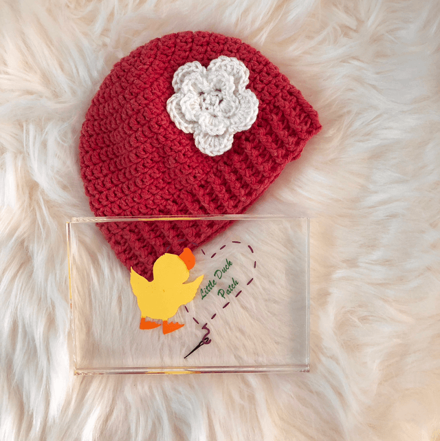Flower baby hat