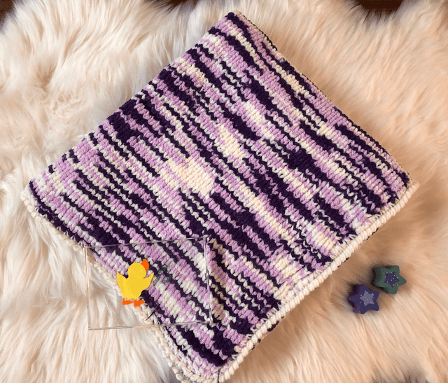 Purple, Pink &amp; White Baby Blanket
