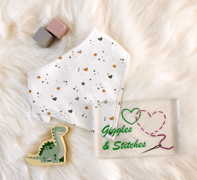 Hearts &amp; Stars Bandana Bib